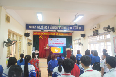 LỄ KẾT NẠP ĐOÀN VIÊN MỚI – KỶ NIỆM 92 NĂM  NGÀY THÀNH LẬP ĐOÀN TNCS HỒ CHÍ MINH (26/3/1931 – 26/3/2023)