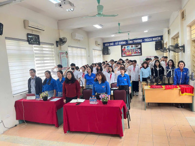 LỄ KẾT NẠP ĐOÀN VIÊN MỚI – TỰ HÀO SỨC TRẺ THANH NIÊN