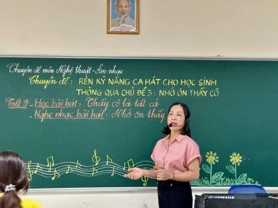 CHUYÊN ĐỀ ÂM NHẠC KHỐI 6 – TRƯỜNG THCS VĂN YÊN “RÈN KỸ NĂNG CA HÁT CHO HỌC SINH THÔNG QUA CHỦ ĐỀ 3: NHỚ ƠN THẦY CÔ”