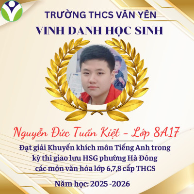 VINH DANH HỌC SINH GIỎI LỚP 6,7,8 CẤP PHƯỜNG NĂM HỌC 2025 – 2026