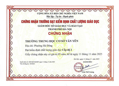 Quyết định v/v cấp Chứng nhận trường đạt kiểm định chất lượng giáo dục Đợt 3 - Năm 2025