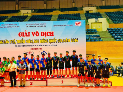 VINH DANH HỌC SINH TRƯỜNG THCS VĂN YÊN ĐẠT HUY CHƯƠNG ĐỒNG GIẢI VÔ ĐỊCH BÓNG BÀN THIẾU NIÊN, NHI ĐỒNG QUỐC GIA NĂM 2026